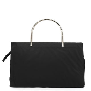 Prada Black Tessuto Metal Nylon Tote Bag