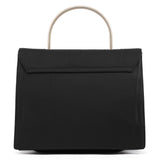 Prada Black Tessuto Metal Top Handle Bag