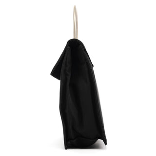 Prada Black Tessuto Metal Top Handle Bag