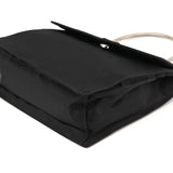 Prada Black Tessuto Metal Top Handle Bag