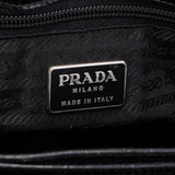 Prada B8434 Sac porté épaule Tessuto Metallo en nylon noir
