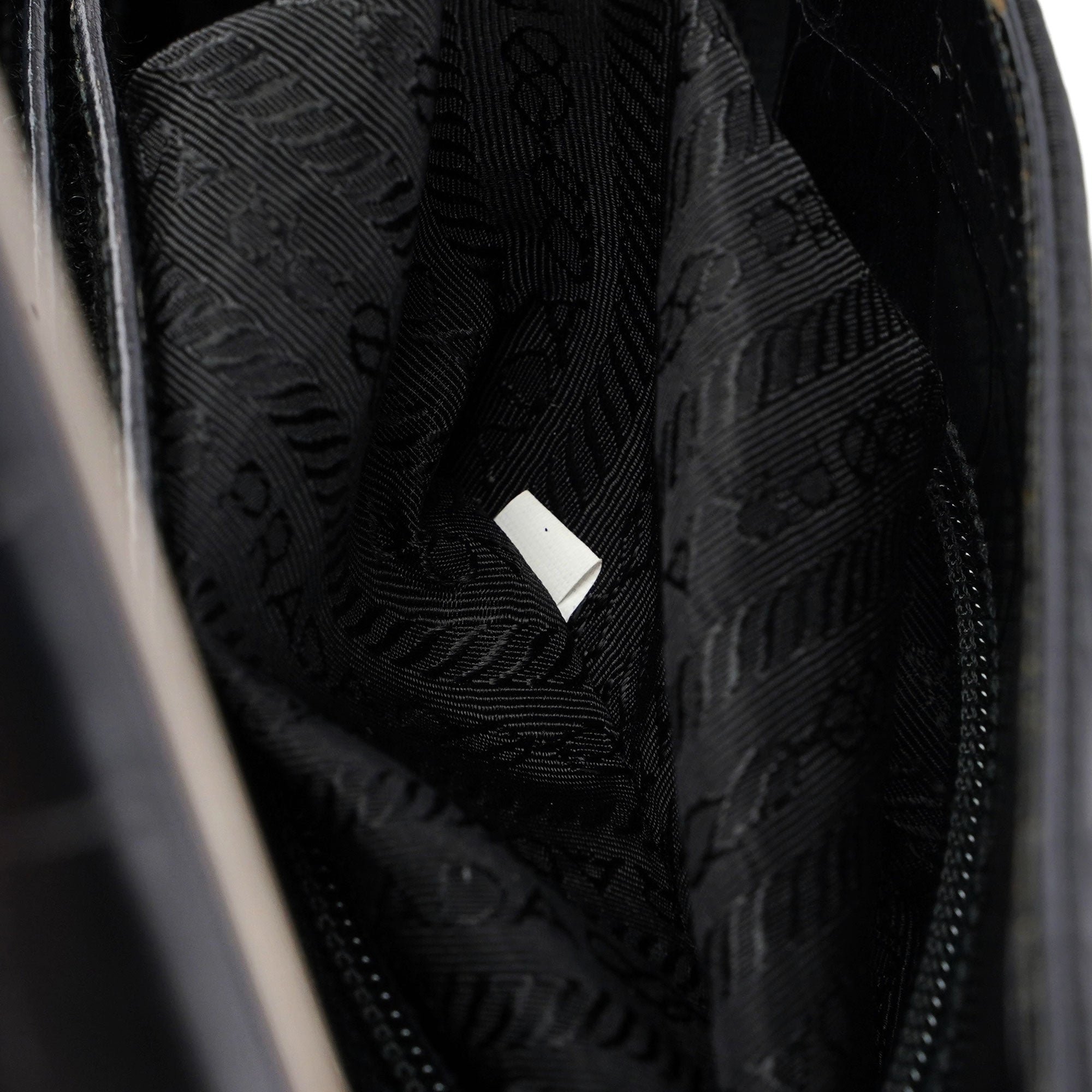 Prada B8434 Sac porté épaule Tessuto Metallo en nylon noir