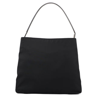 Prada Black Tessuto Metallo Croc Shoulder Bag