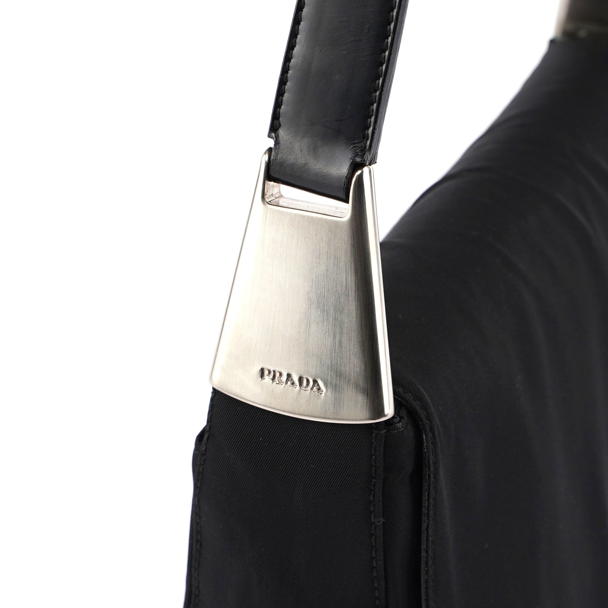 Prada Sac hobo Tessuto Metallo en nylon noir