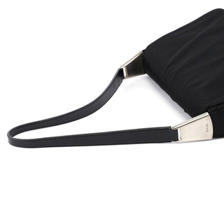 Prada Black Tessuto Metallo Hobo Bag