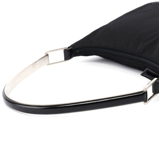 Prada Black Tessuto Metallo Shoulder Bag