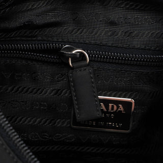 Prada Black Tessuto Metallo Shoulder Bag