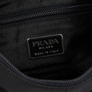 Prada Black Tessuto Metallo Shoulder Bag