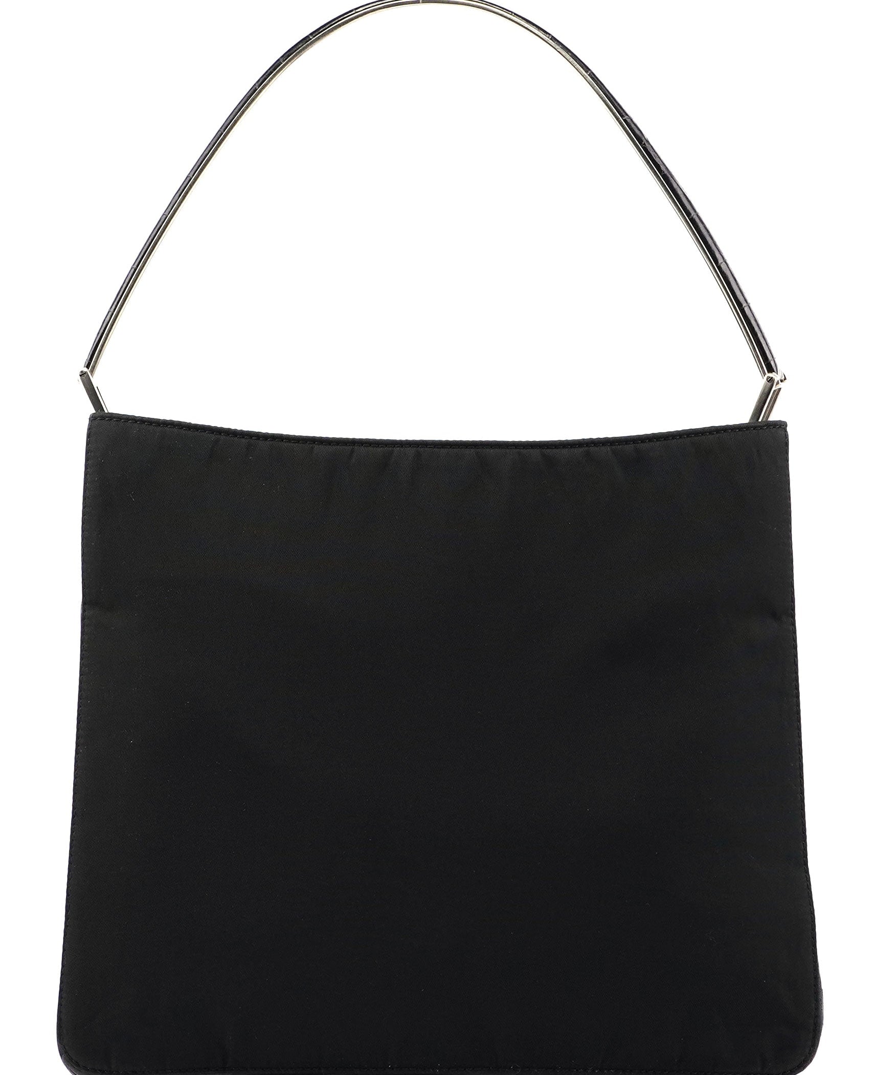 Prada Black Tessuto Metallo Shoulder Bag