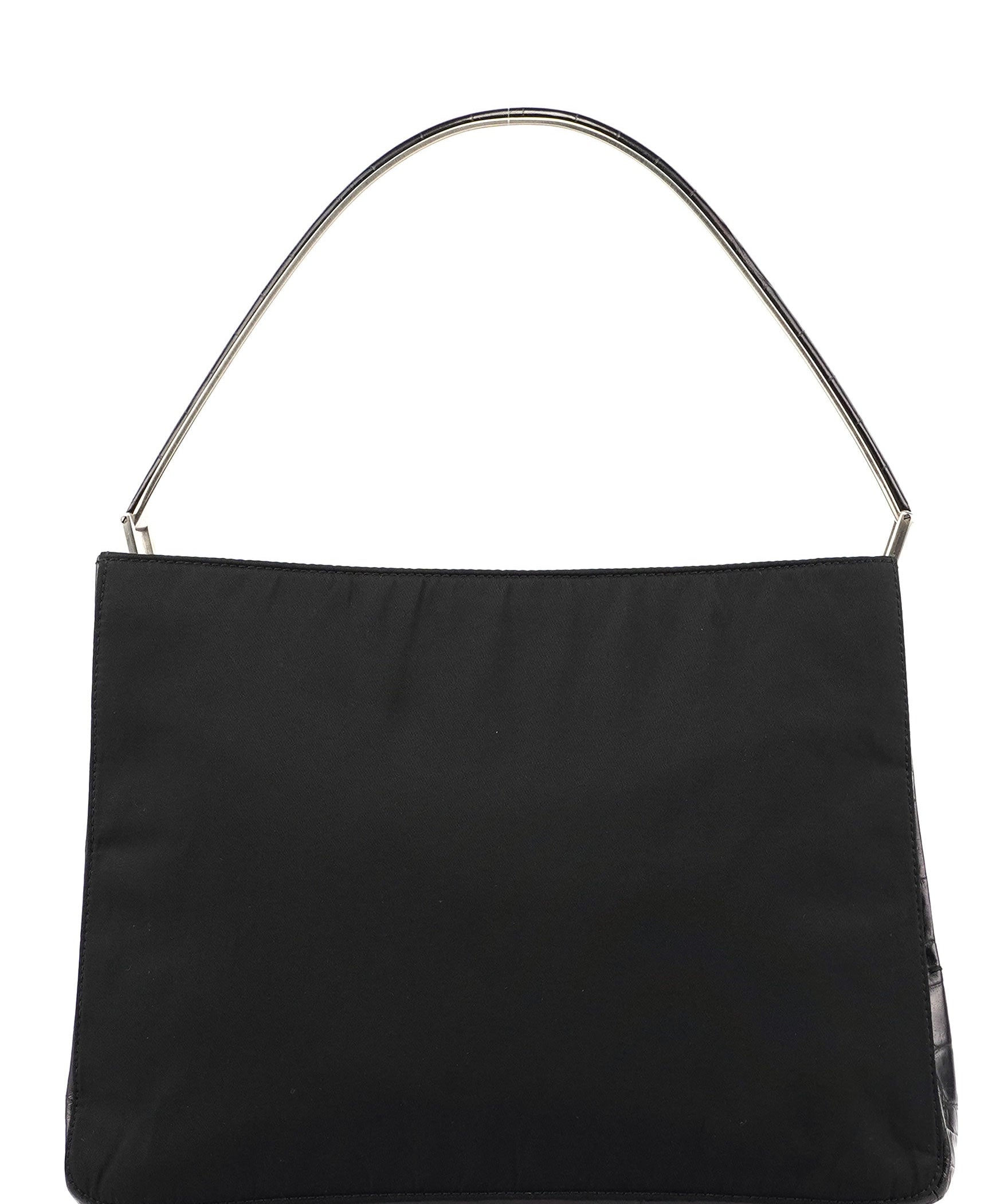 Prada Black Tessuto Metallo Shoulder Bag