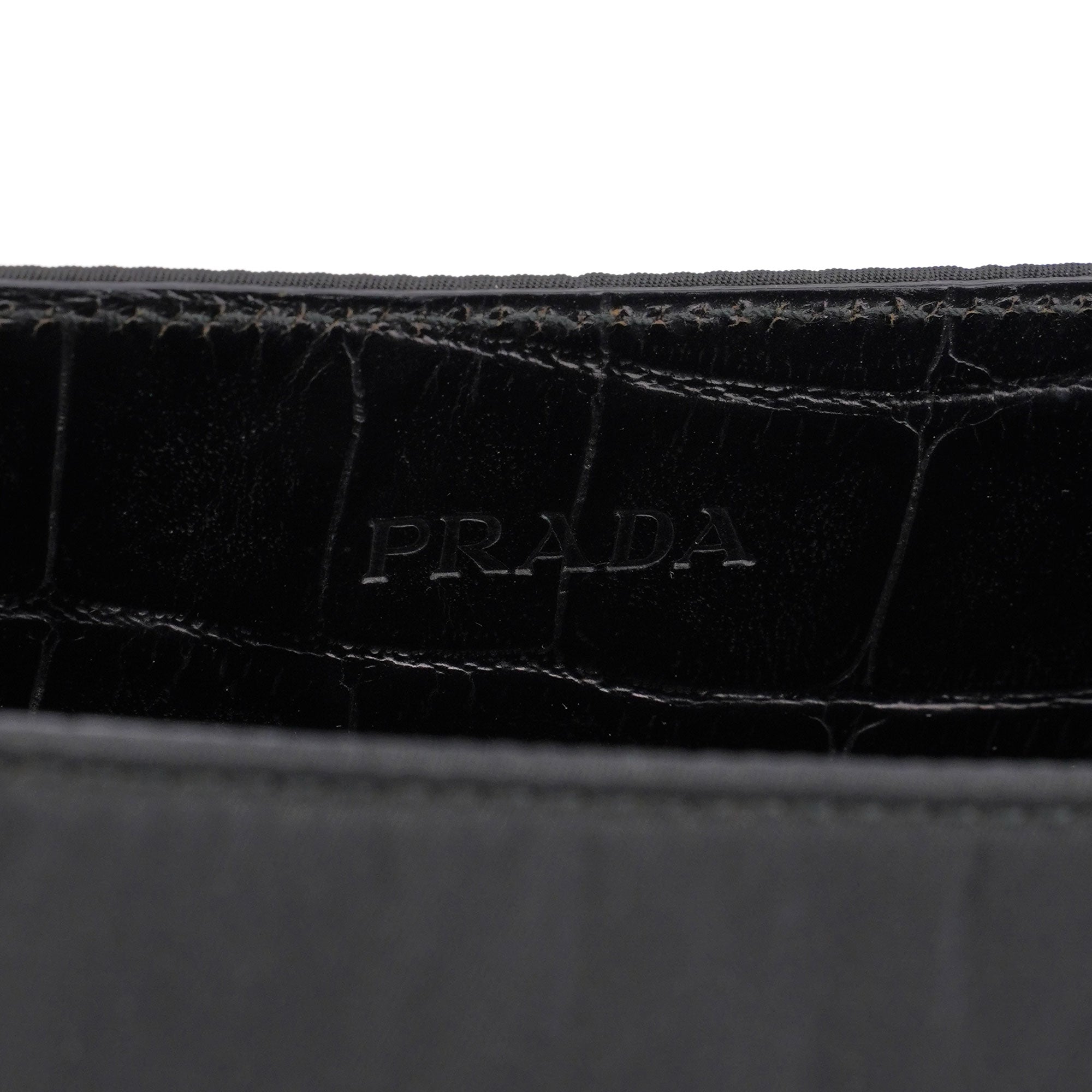 Prada Black Tessuto Metallo Shoulder Bag