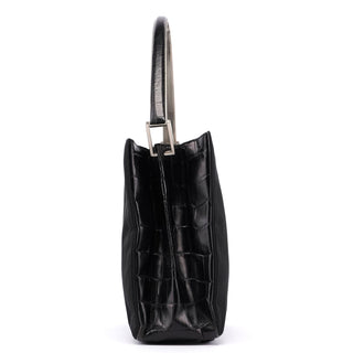 Prada Black Tessuto Metallo Shoulder Bag