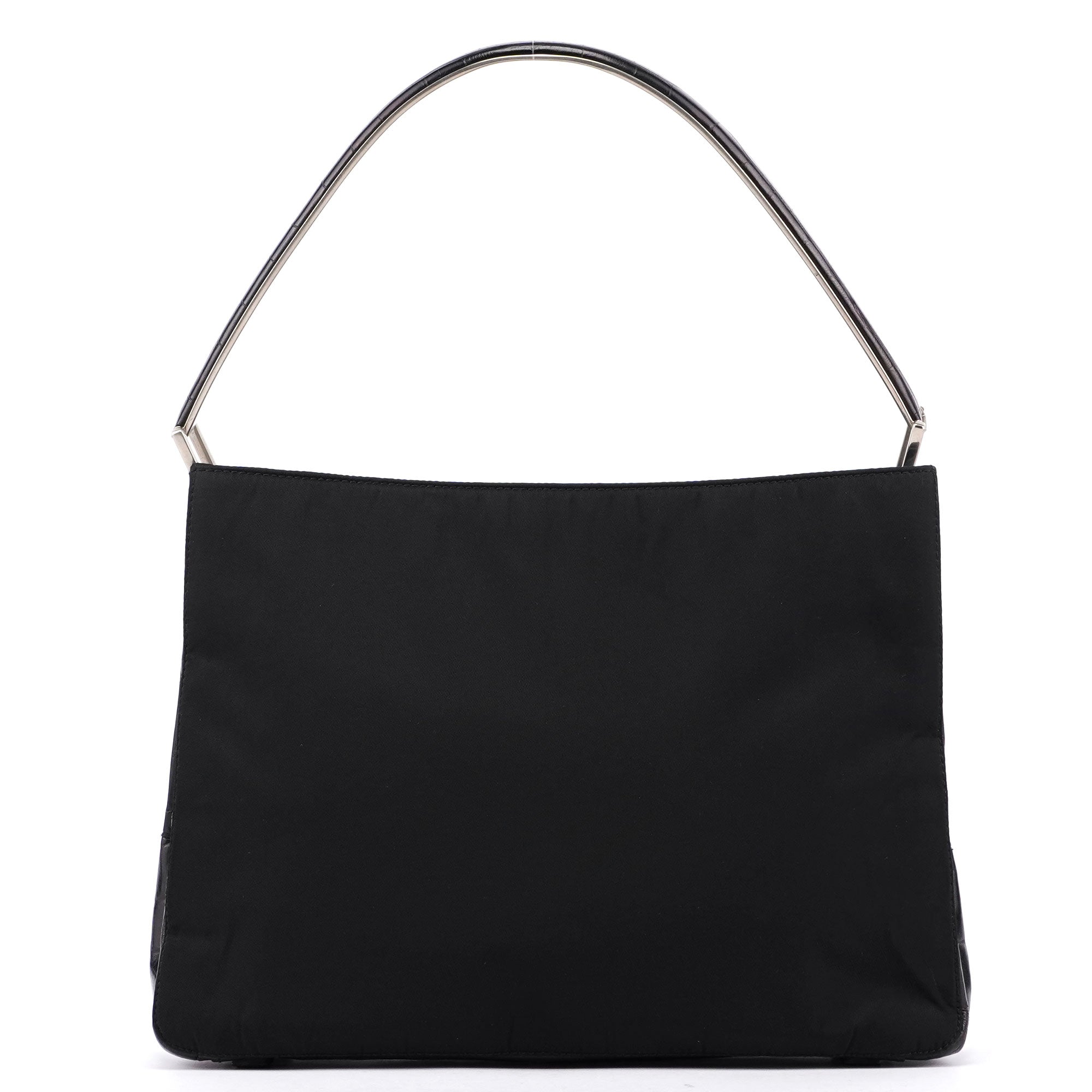 Prada Black Tessuto Metallo Shoulder Bag