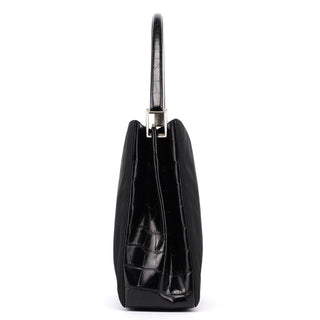 Prada Black Tessuto Metallo Shoulder Bag