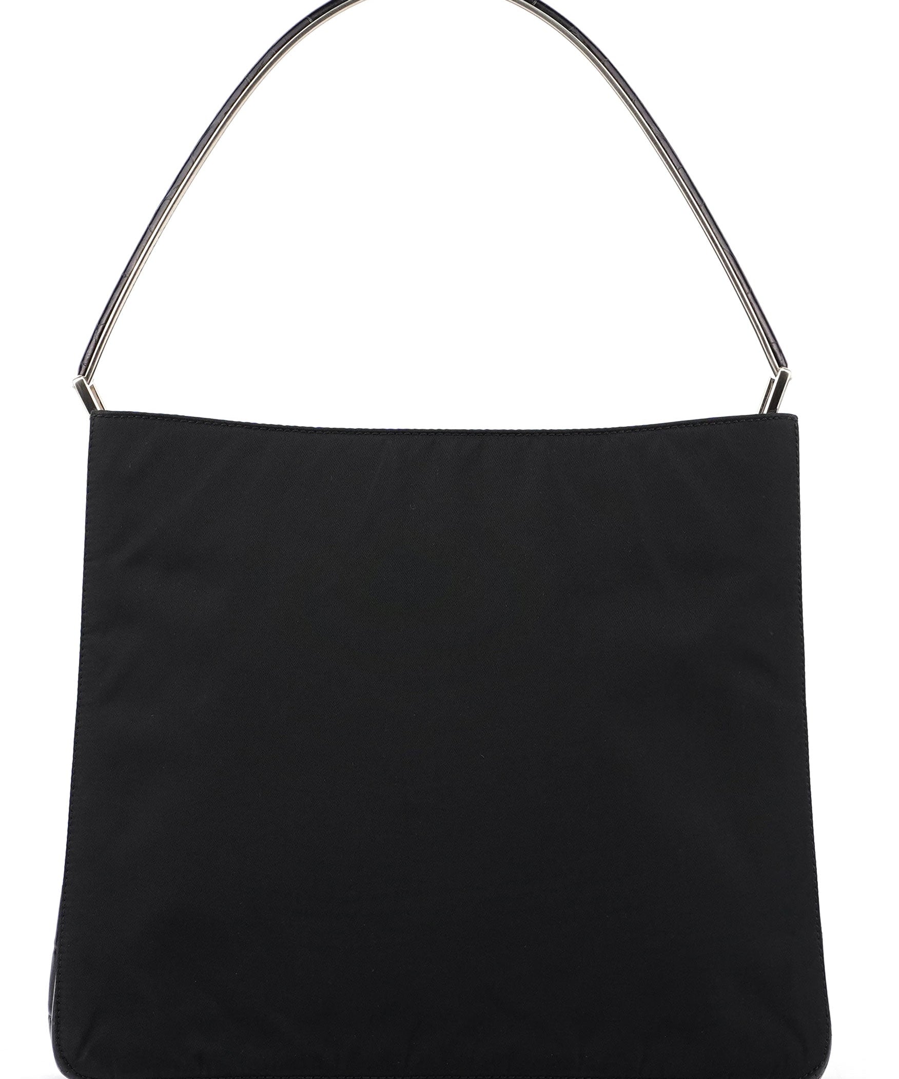 Prada Black Tessuto Metallo Shoulder Bag