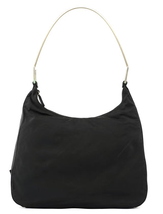 Prada Black Tessuto Metallo Shoulder Bag