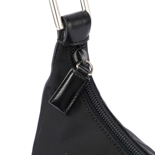 Prada Black Tessuto Metallo Shoulder Bag