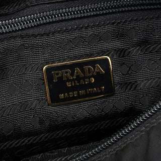 Prada Black Tessuto Metallo Tote