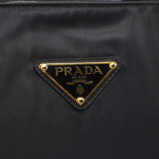 Prada Black Tessuto Metallo Tote