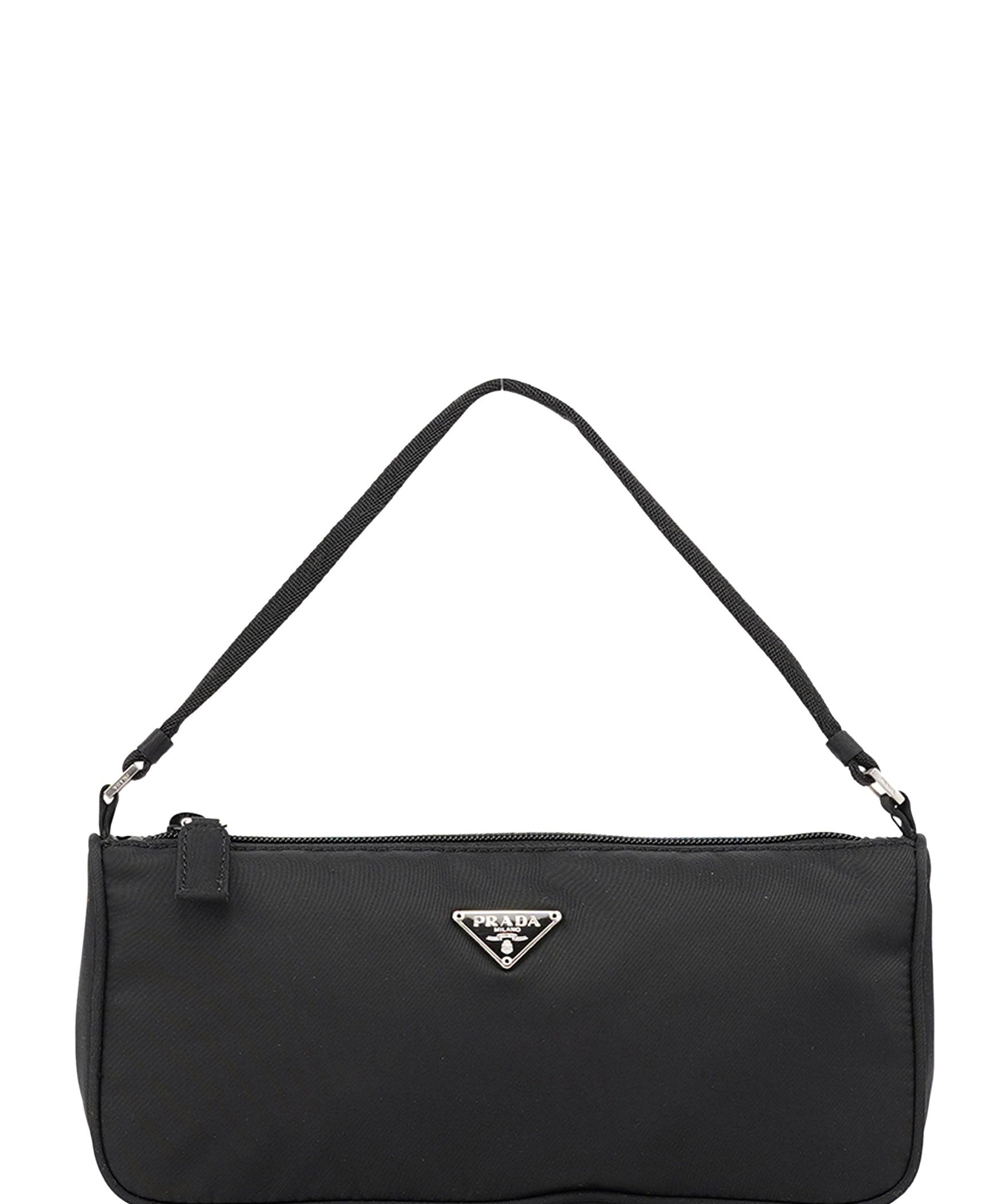 Prada Black Tessuto Mini Hobo Bag