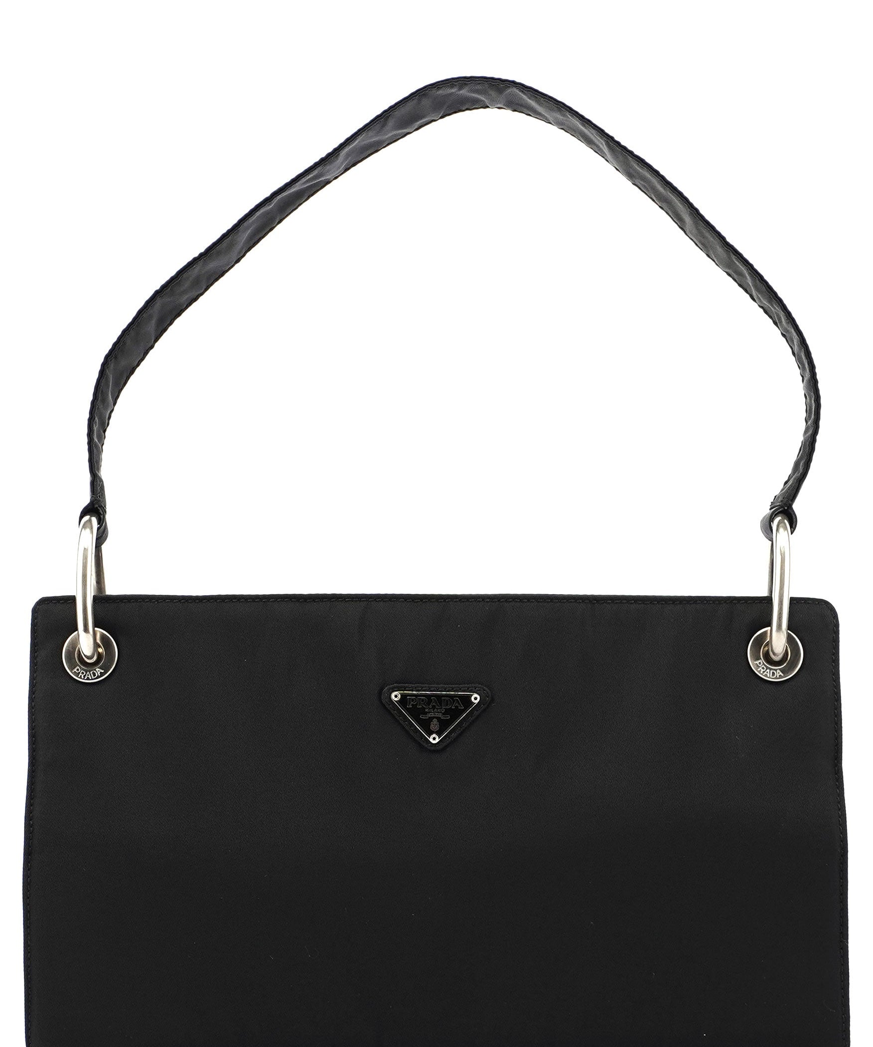 Prada Black Tessuto Mini Hobo Bag