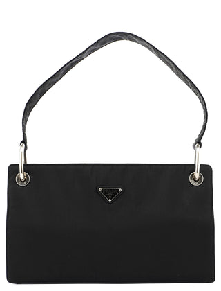 Prada Black Tessuto Mini Hobo Bag