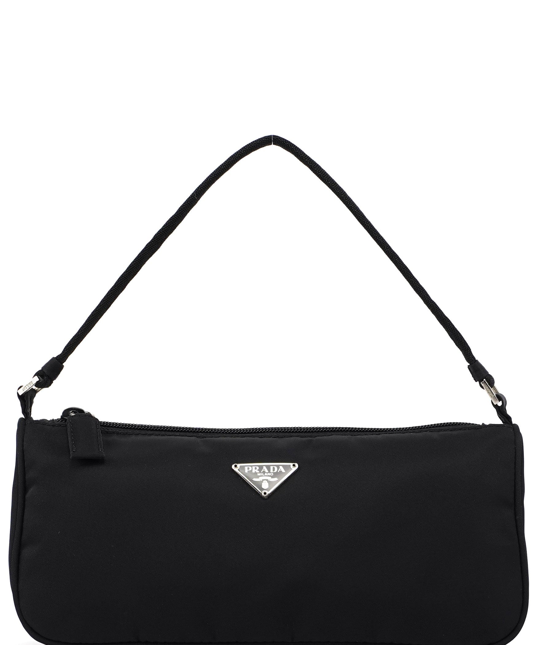 Prada Black Tessuto Mini Hobo Bag
