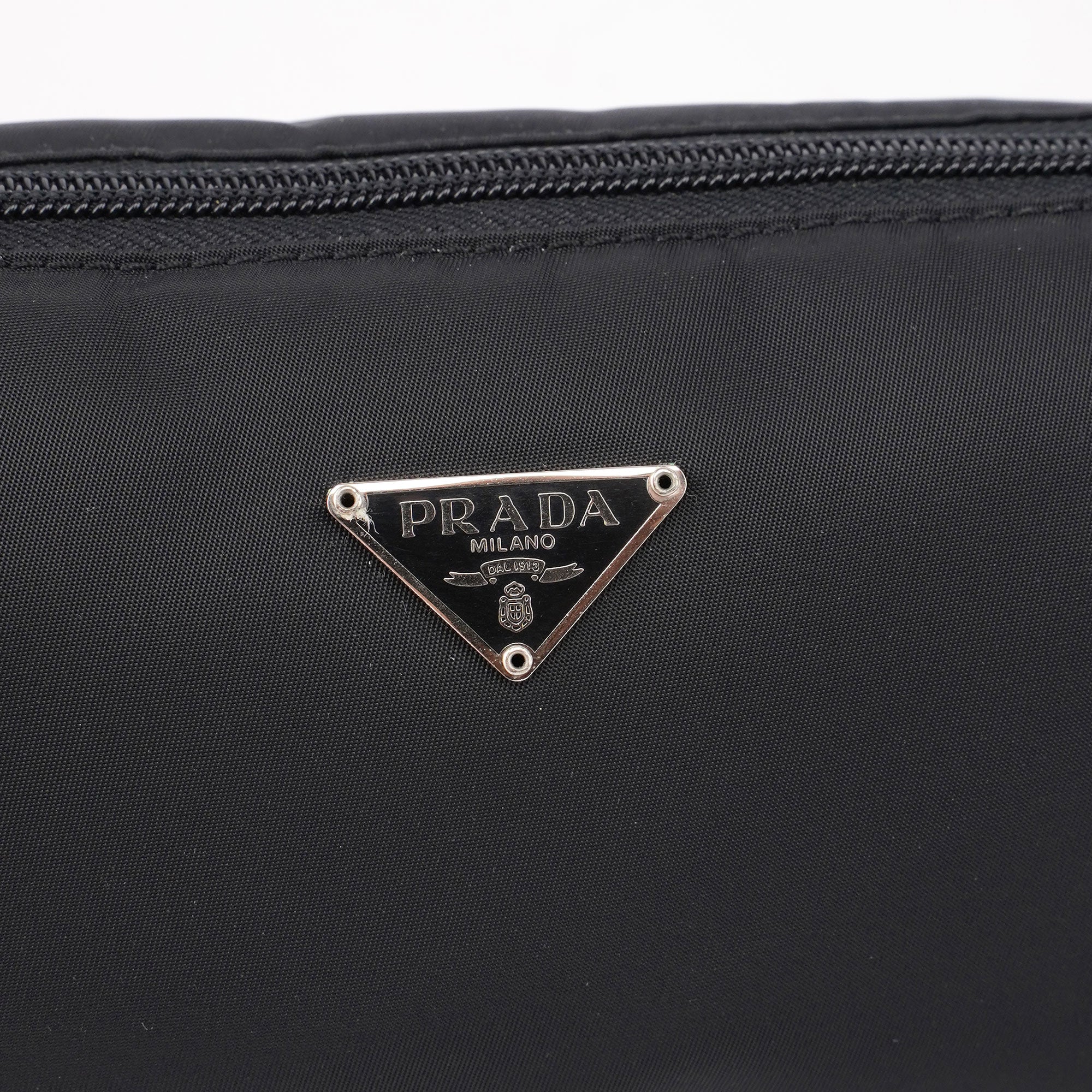 Prada Black Tessuto Mini Hobo Bag