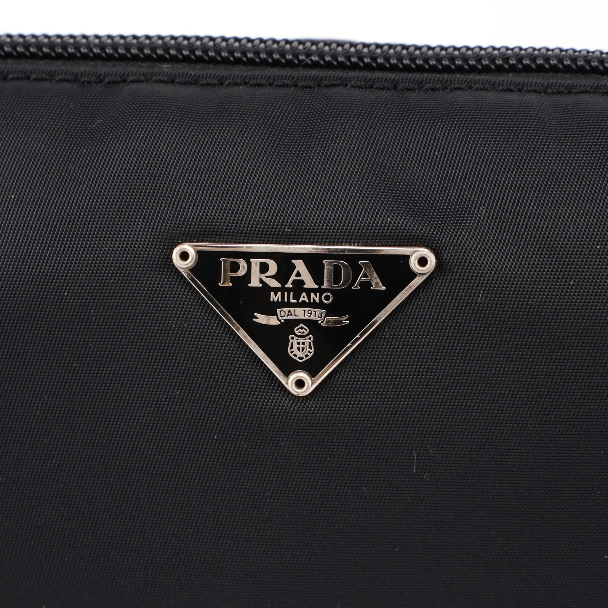 Prada Black Tessuto Mini Hobo Bag