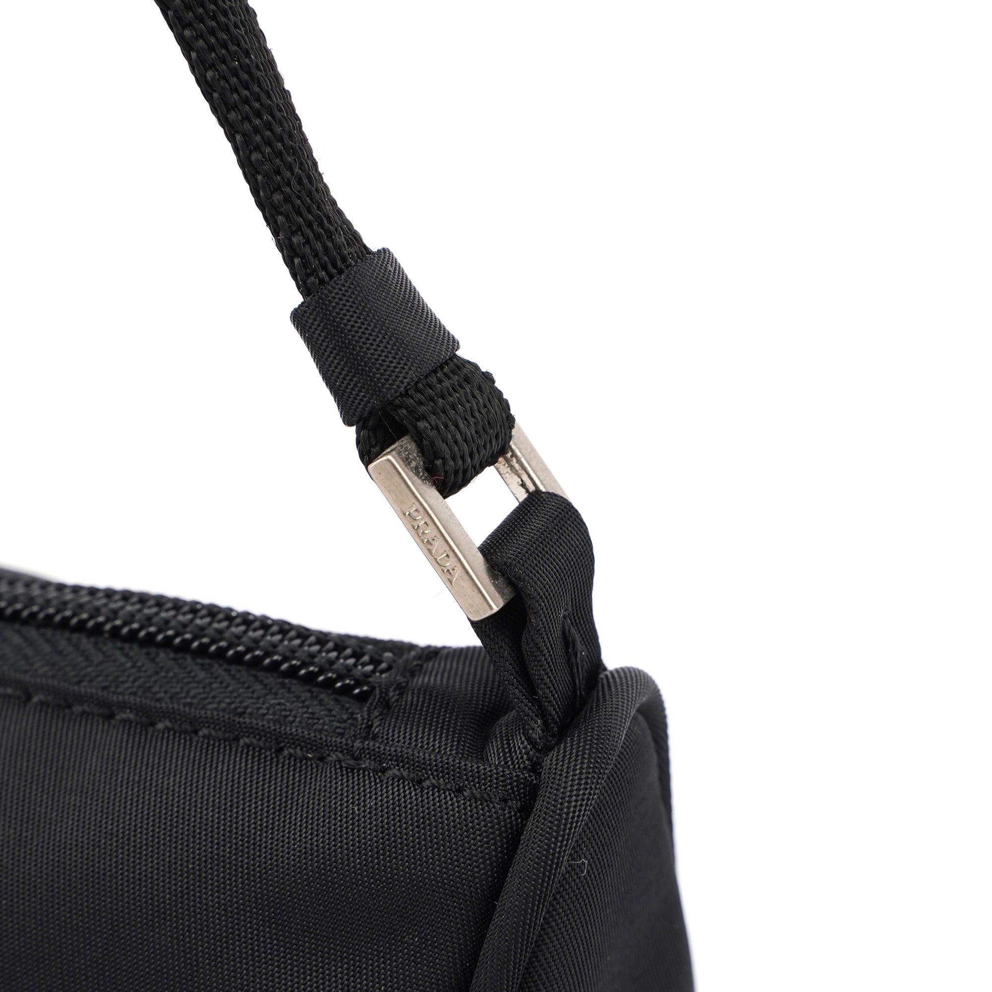 Prada Black Tessuto Mini Hobo Bag