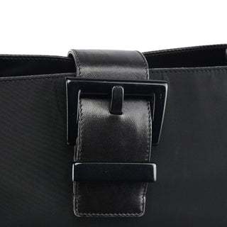 Prada Black Tessuto Nappa Buckle Shoulder Bag