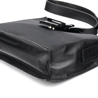 Prada Black Tessuto Nappa Buckle Shoulder Bag