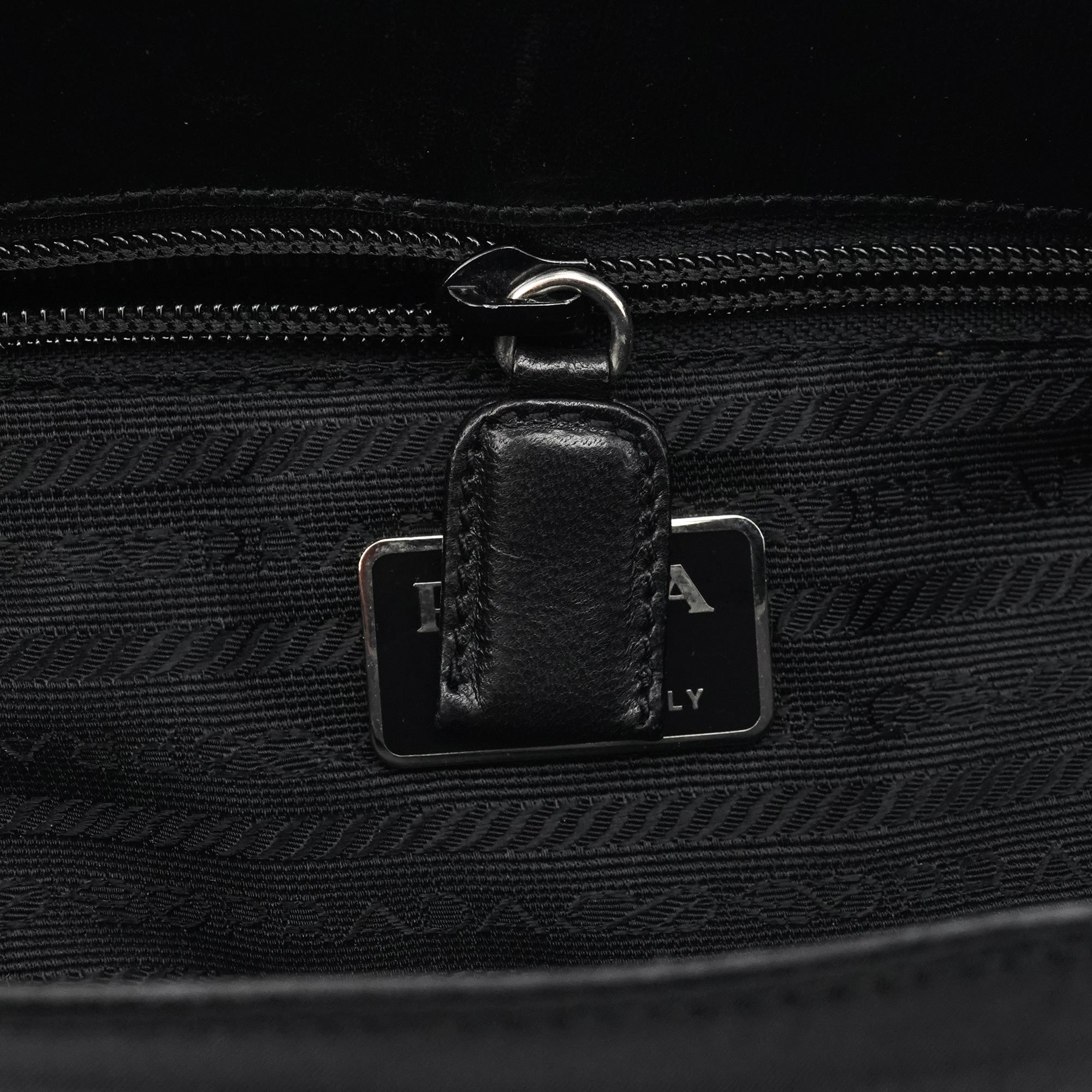 Prada Black Tessuto Nappa Buckle Shoulder Bag
