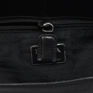Prada Black Tessuto Nappa Buckle Shoulder Bag