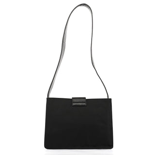 Prada Black Tessuto Nappa Buckle Shoulder Bag