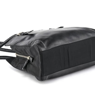 Prada Black Tessuto Nappa Leather Tote Bag