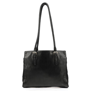 Prada Black Tessuto Nappa Leather Tote Bag