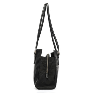 Prada Black Tessuto Nappa Leather Tote Bag