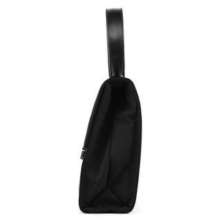 Prada Black Tessuto Nylon Buckle Top Handle Bag