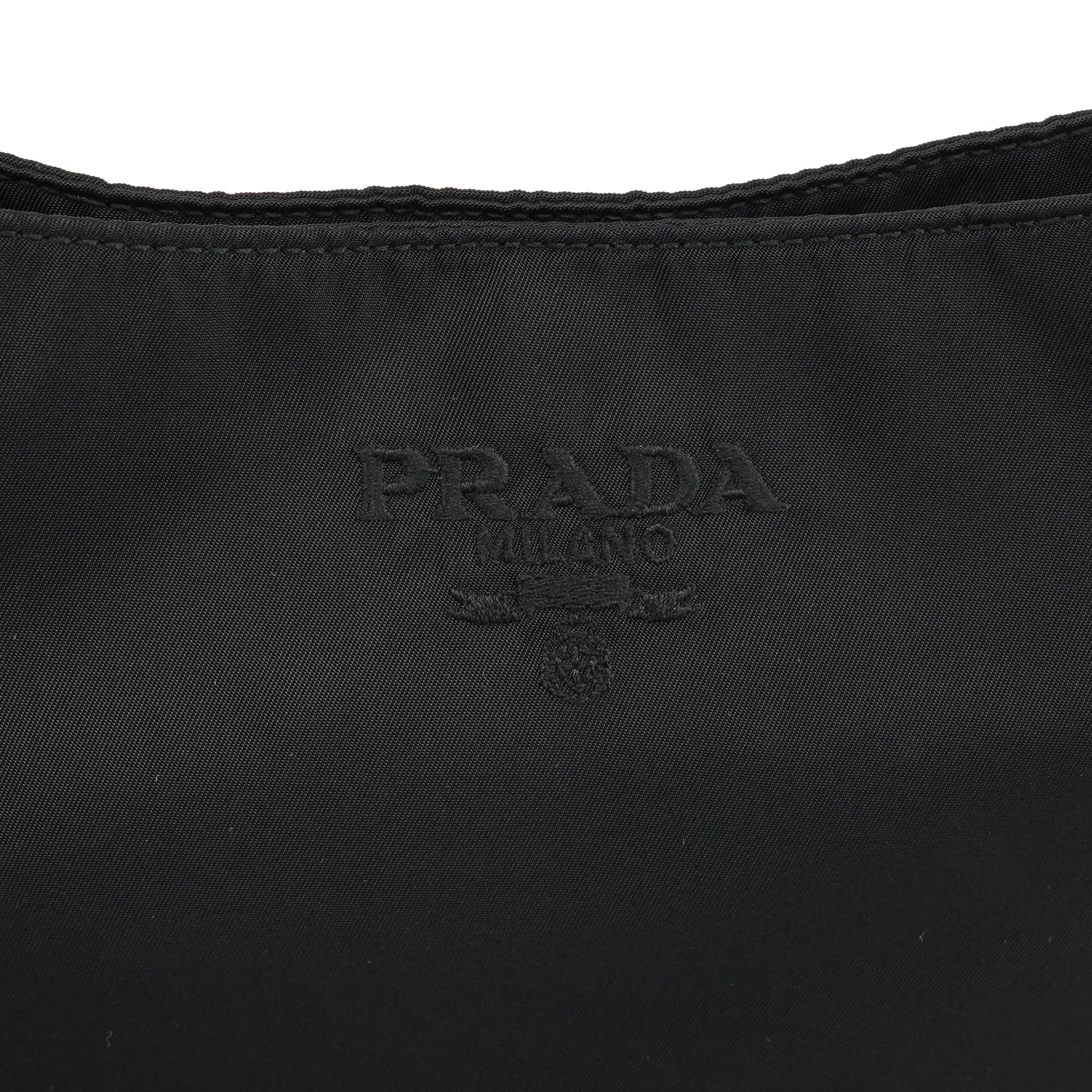 Prada Black Tessuto Nylon Chain Shoulder Bag