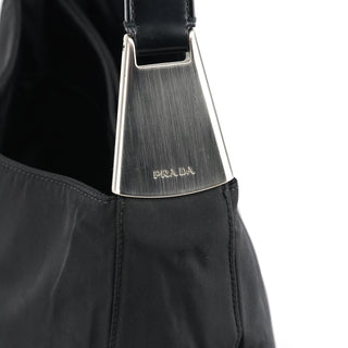 Prada Black Tessuto Nylon Hobo Shoulder Bag