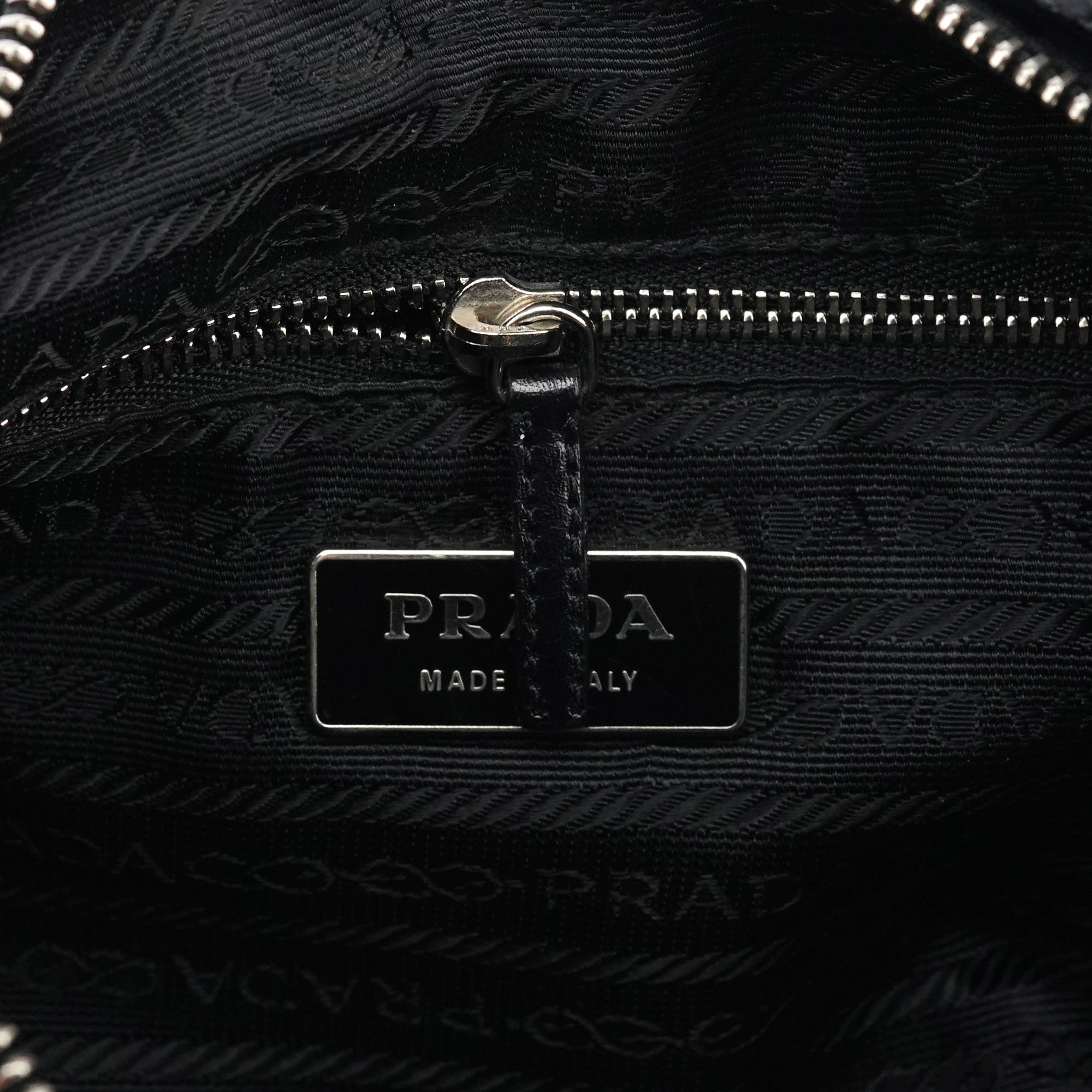 Prada Black Tessuto Nylon Hobo Shoulder Bag