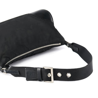 Prada Black Tessuto Nylon Hobo Shoulder Bag