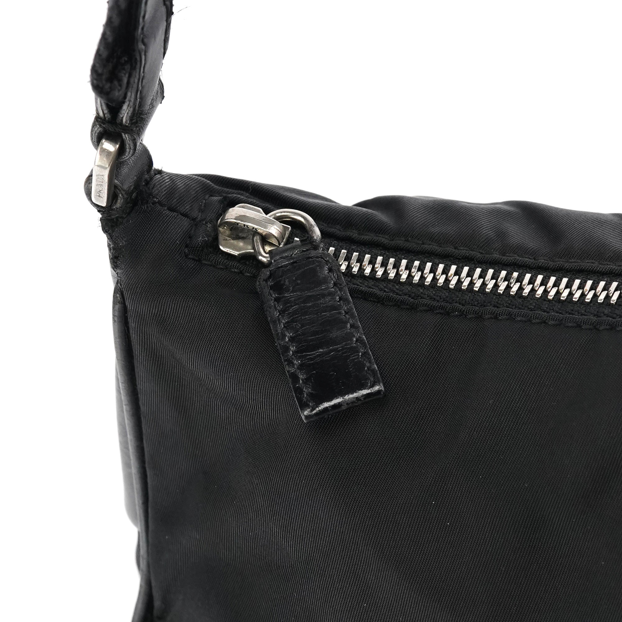 Prada Black Tessuto Nylon Hobo Shoulder Bag