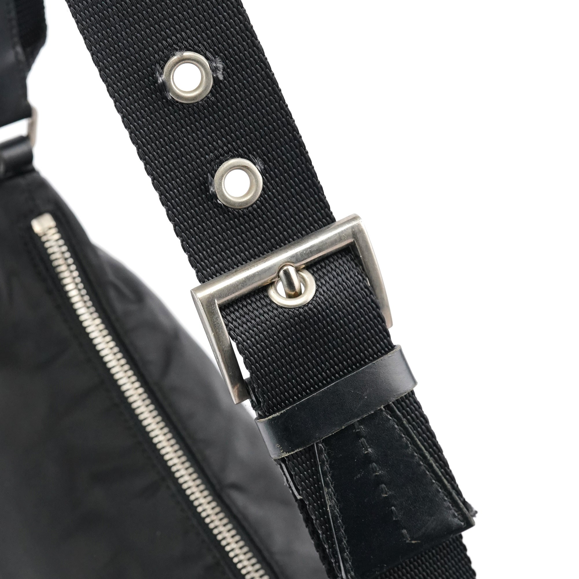 Prada Black Tessuto Nylon Hobo Shoulder Bag