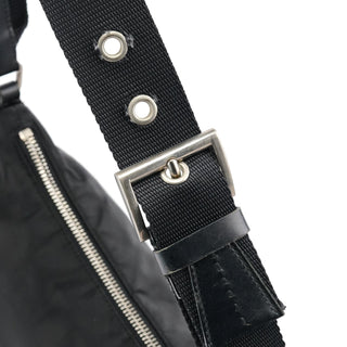 Prada Black Tessuto Nylon Hobo Shoulder Bag