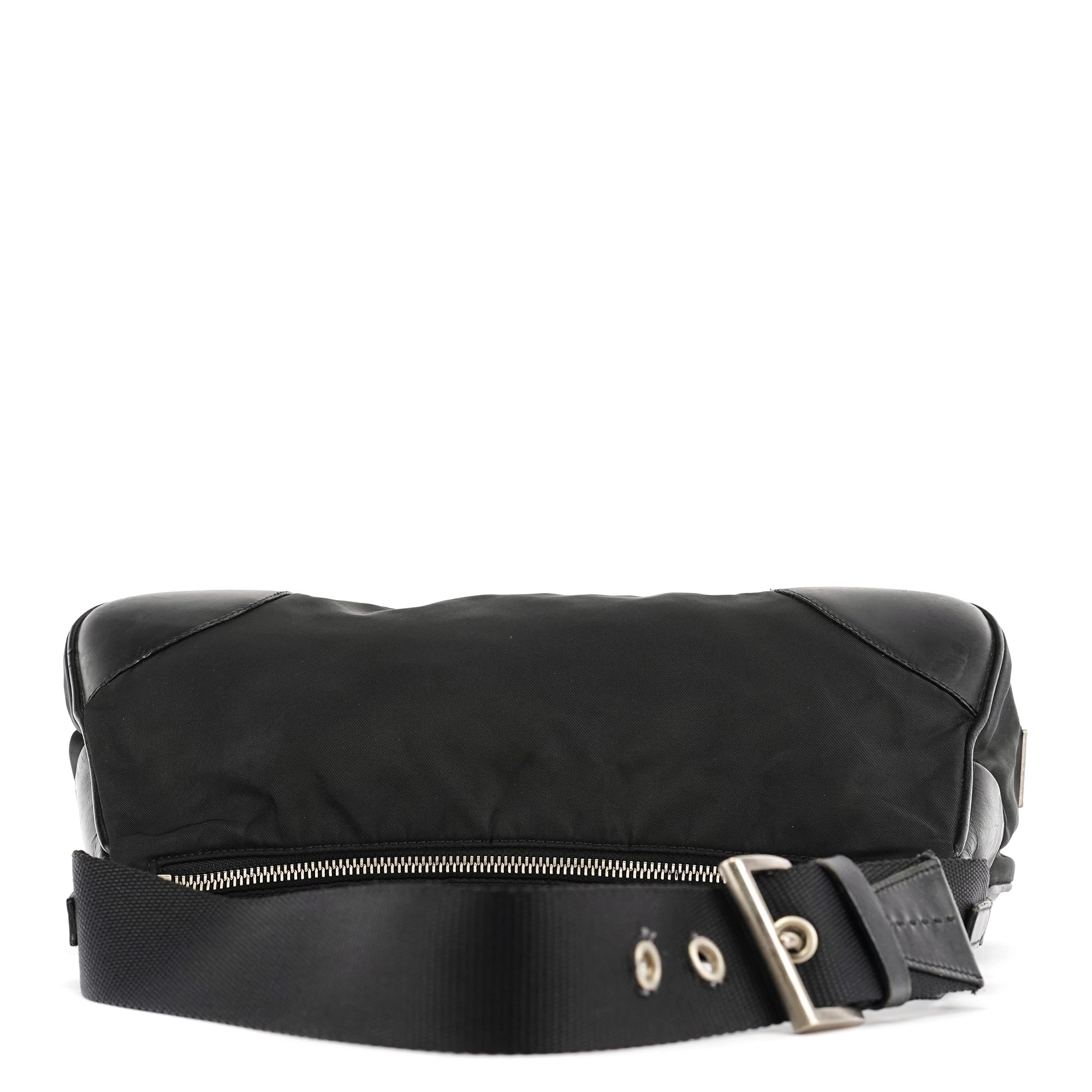 Prada Black Tessuto Nylon Hobo Shoulder Bag