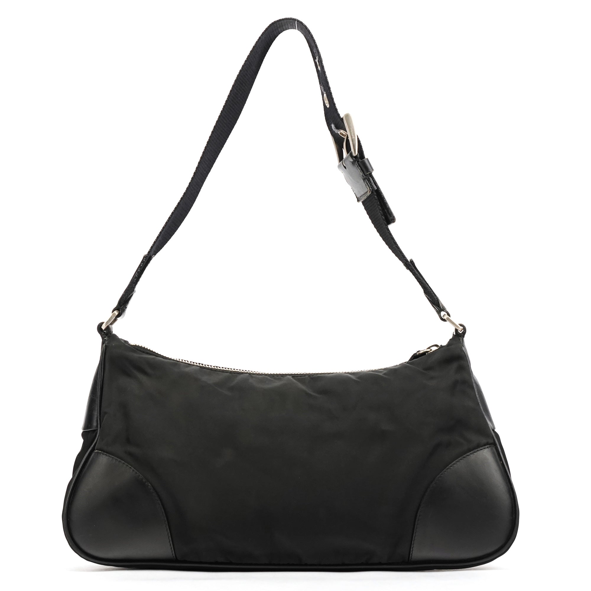 Prada Black Tessuto Nylon Hobo Shoulder Bag