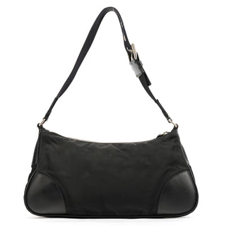 Prada Black Tessuto Nylon Hobo Shoulder Bag