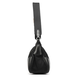 Prada Black Tessuto Nylon Hobo Shoulder Bag